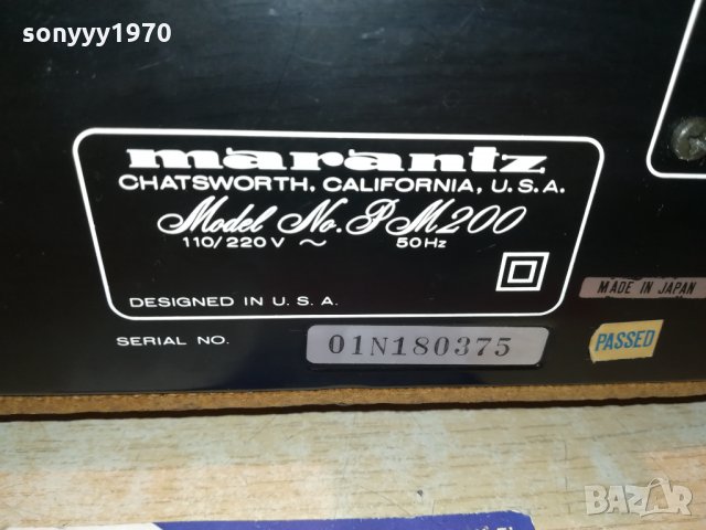 marantz pm200 stereo amplifier-made in japan 0412201816, снимка 16 - Ресийвъри, усилватели, смесителни пултове - 31016640