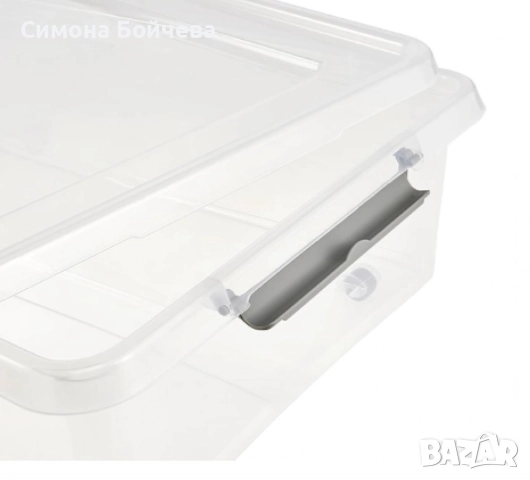 Кутия за съхранение, Keeeper Lars, 29 L, 58 x 39 x 16 cm, с колела и капак, снимка 5 - Кутии за съхранение - 52806298