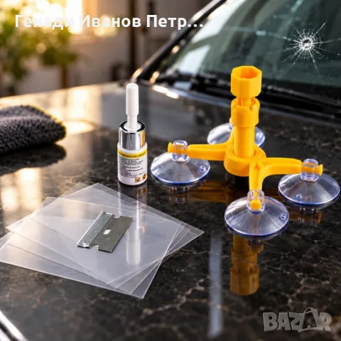 Комплект за ремонт на автостъкла, снимка 2 - Сервизни услуги - 56166583