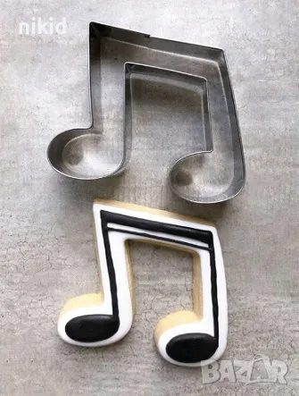 Двойна нота метален резец форма за слади украса декор 