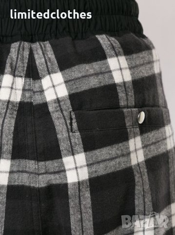 RICK OWENS DRKSHDW Check Print Мъжки Панталон / Долнище size M / L, снимка 5 - Панталони - 30825144