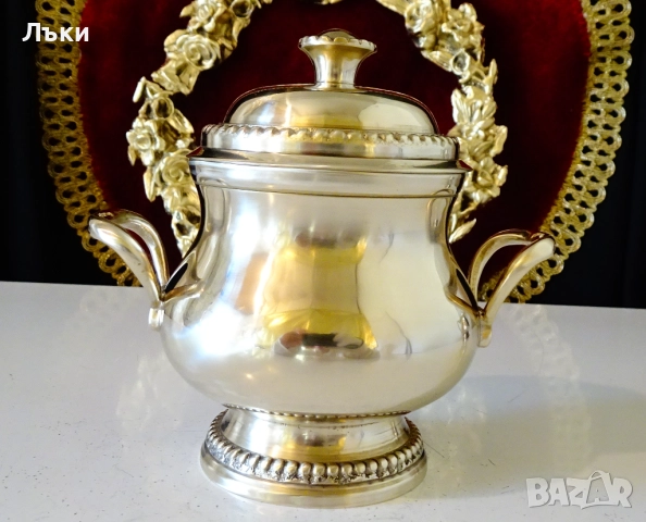 Бронзова захарница,Луи XVI,перлен релеф. 