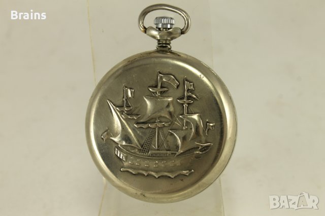 Руски Колекционерски Джобен Часовник Молния С Кораб