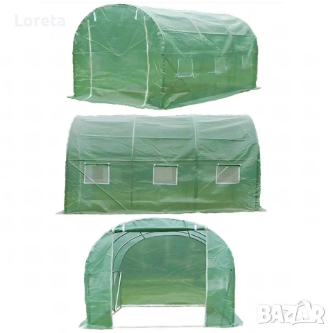 Резервно покривало за оранжерия 3x2x2м – Армирано UV , с цип и прозорци (без рамка), снимка 11 - Оранжерии - 53378976