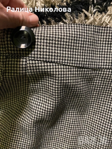 Дамска офис пола с висока талия пепит Л 