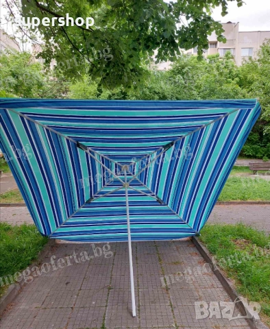 Голям Градински Чадър 250х250см. с Клапа Против Вятър , снимка 9 - Градински мебели, декорация  - 53891804