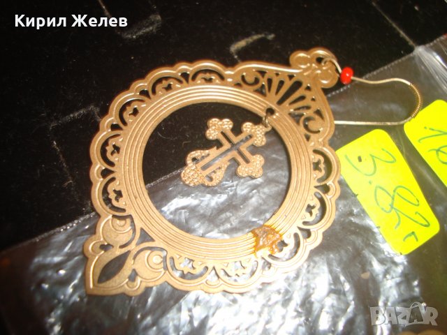 ЗЛАТИСТИ с КРЪСТЧЕТА ИНТЕРЕСНИ СТАРИ ОБЕЦИ 72821, снимка 4 - Обеци - 30637630