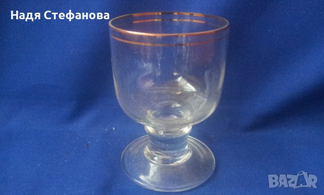 Ретро чаши за бяло вино  SILVIA, златни кантове, тънкостенни, снимка 7 - Антикварни и старинни предмети - 37828226