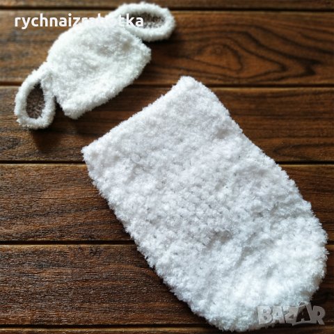 Чувалче с шапка за новородено - Агънце, снимка 3 - Спални чували за бебета и деца - 31999311