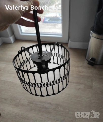 Черен желязен полюлей, снимка 2 - Полилеи - 53246243