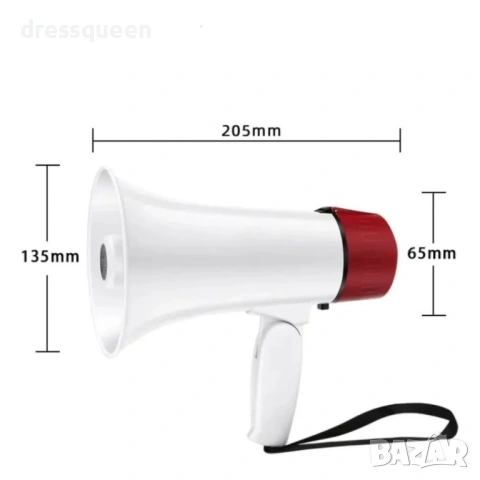 4917 Мощен преносим акумулаторен мегафон 20W с бързо Type-C зареждане, снимка 2 - Футбол - 53906256