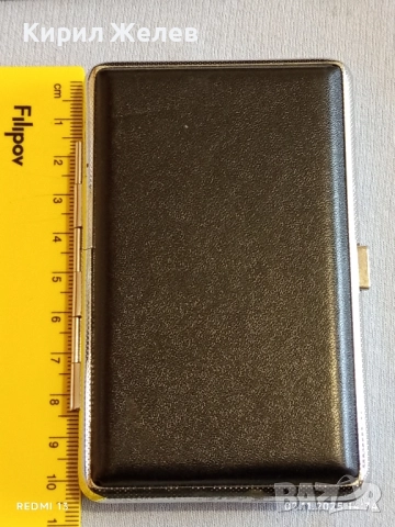 Стара кожена дамска табакера елегантен дизайн 48949, снимка 5 - Други ценни предмети - 52263773