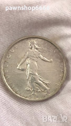 Сребърна монета Франция 5 франка, 1963 г