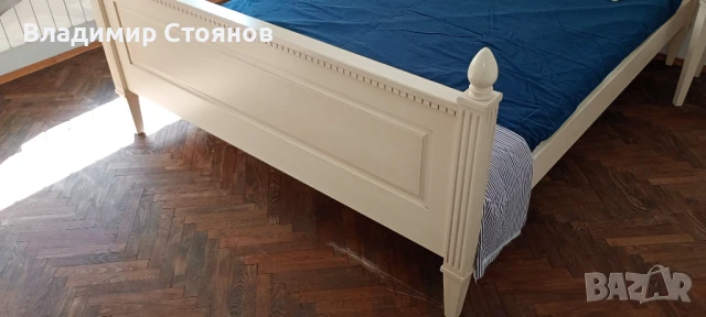 Спален комплект от масивно дърво (бял), снимка 6 - Спални и легла - 50675940