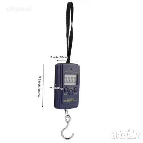 Електронна везна до 50 кг за риболов и багаж, снимка 6 - Електронни везни - 51990555