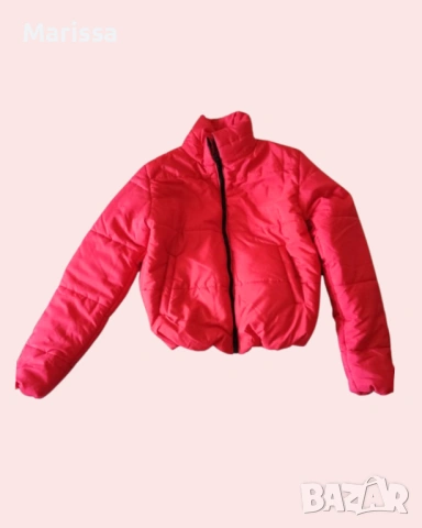 Дамско зимно пухено яке червено – много запазено