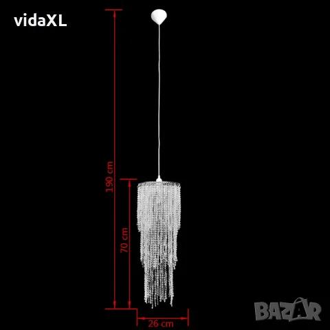 vidaXL Пендел полилей 26x70 см, снимка 7 - Полилеи - 56146310