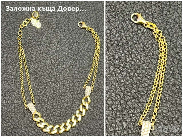 Златен синджир гривна grivna ланец lanec zlaten 14 K 585 gold , снимка 8 - Колиета, медальони, синджири - 49535572