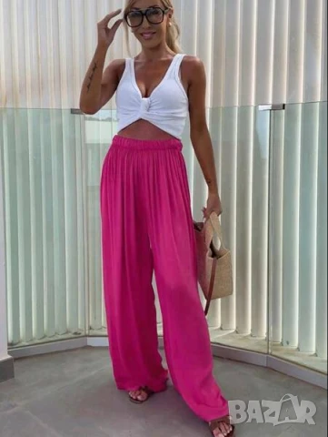 Дамски панталон с широк крачол/Италианско Производство/, снимка 5 - Панталони - 50770459