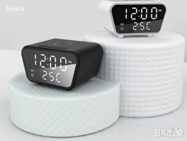 Електронен часовник с безжично зареждане на смартфона, снимка 11 - Друга електроника - 47703716