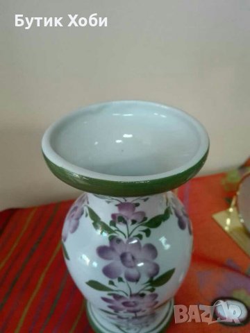 Италианска ваза от порцелан/ майолика, снимка 3 - Колекции - 31795795