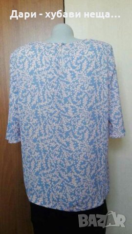 Блуза/топ в синьо и розово, на "Cubus"👗🍀XL,2XL👗🍀арт.2092, снимка 3 - Корсети, бюстиета, топове - 33712597