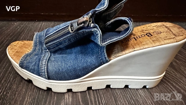 Дамски дънкови сандали, снимка 3 - Сандали - 53897184