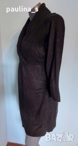 Черна рокля тип туника с кожен ефект "Н&М"® / голям размер, снимка 6 - Рокли - 16370971