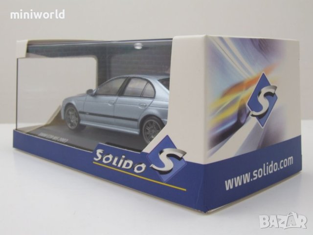 BMW M5 E39 2003 - мащаб 1:43 на Solido моделът е нов в PVC дисплей-кейс, снимка 9 - Колекции - 42718667