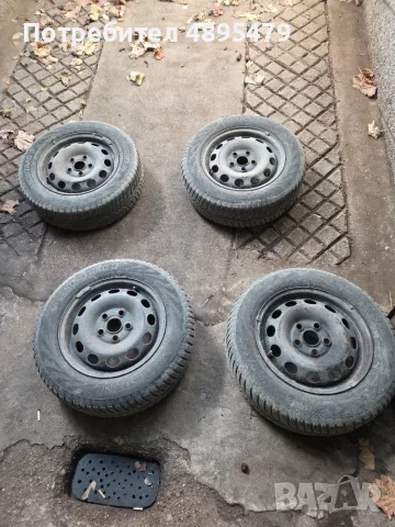 4 бр. Зимни гуми с джанти 195/65 R15 5x112 – VW Sharan, Seat Alhambra, Ford Galaxy, Passat и др.