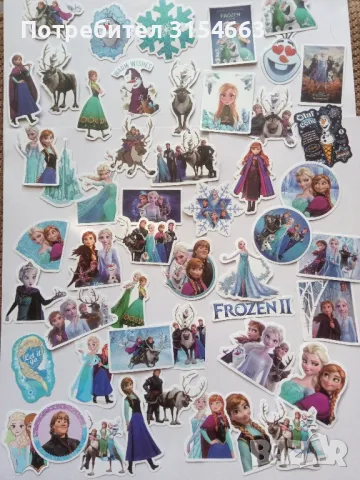 Стикери 50 броя, Замръзналото кралство 2, снимка 1