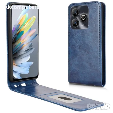 ZTE Blade A75 4G Flip3 Magnetic Кожен Калъф и Скрийн Протектор, снимка 2 - Калъфи, кейсове - 49889708
