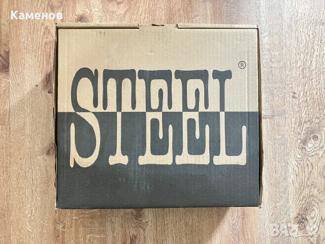 Оригинални Steel кубинки - 10 дупки черни, снимка 2 - Мъжки ботуши - 55970489