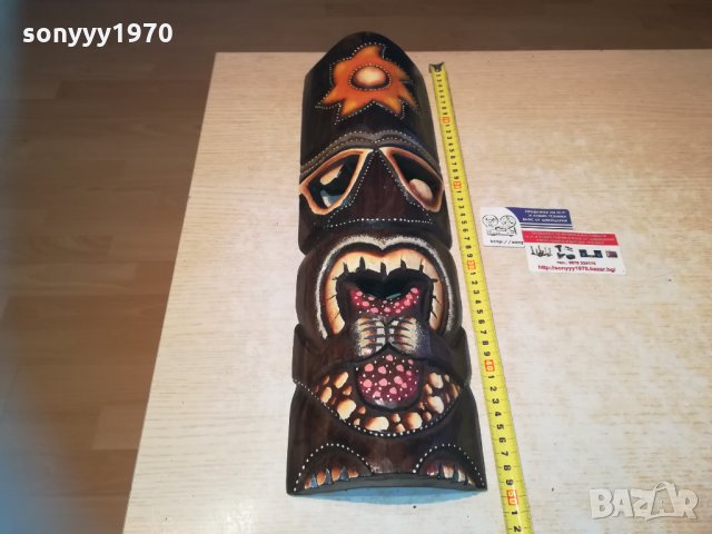 Маска от дърво за стена-кукер 3112201024, снимка 5 - Колекции - 31265234
