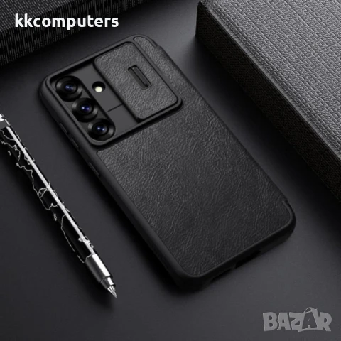 Samsung Galaxy S25 5G Nillkin QIN Кожен Калъф и Протектор, снимка 2 - Калъфи, кейсове - 51417689