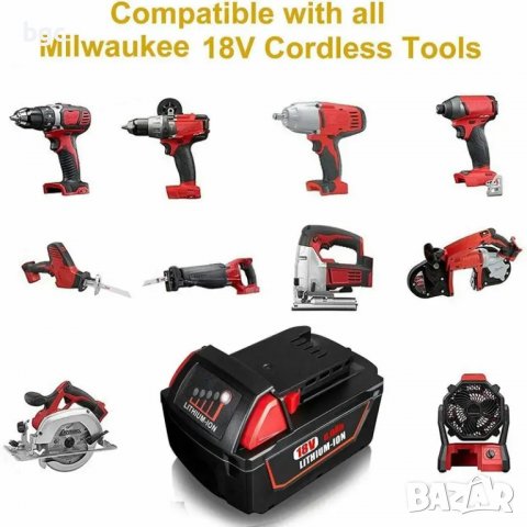 НОВИ 18V / 12V  Батерии Milwaukee M18 2.0Ah / 4Ah / 6Ah Чисто Нови, снимка 3 - Винтоверти - 39923072