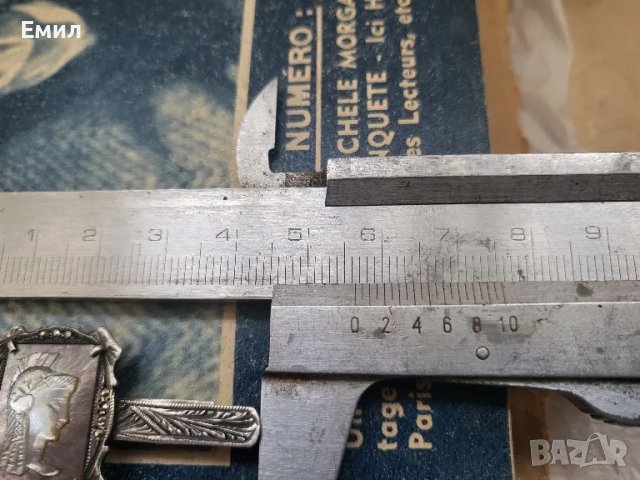 Антикварна сребърна игла за вратовръзка, снимка 6 - Колекции - 49142920