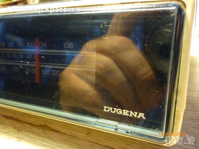 Dugena - alarm clock radio - vintage - финал, снимка 3 - Други - 30028860