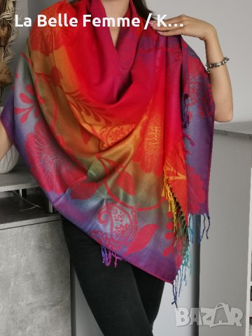 Дамски шал от пашмина, снимка 6 - Шалове - 37343787