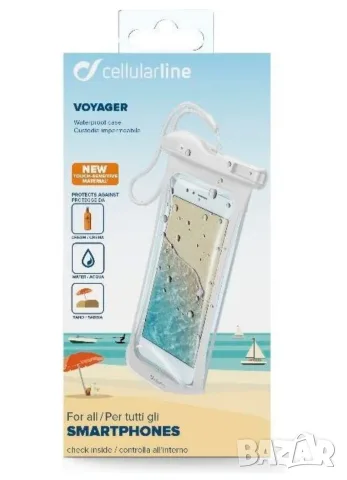 Утиверсален водоустойчив калъф за телефон Cellularline Voyager 6.3'' , снимка 4 - Калъфи, кейсове - 55846292