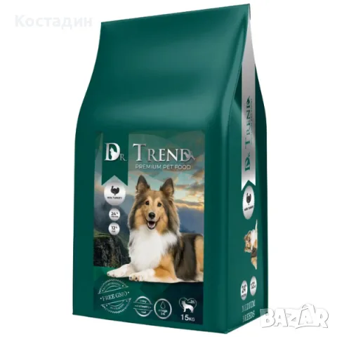 Пълноценна Храна за Кучета от Средни Породи над 1 година - с Пуйка - 15кг - Medium Adult - Dr. Trend