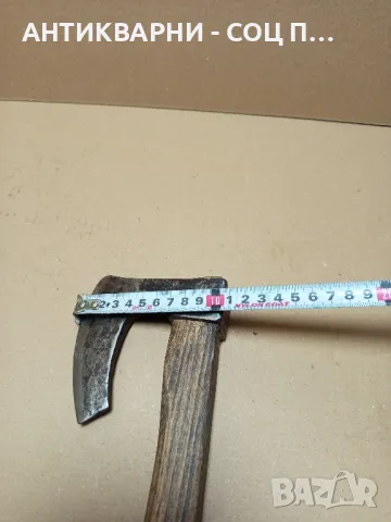 Соц Стара Ръчно Кована Ловно Рибарска Брадвичка Номер 1. Тегло 0.460кг., снимка 14 - Антикварни и старинни предмети - 50436583