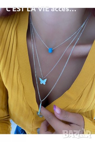 Butterfly necklace, снимка 1 - Колиета, медальони, синджири - 38262487