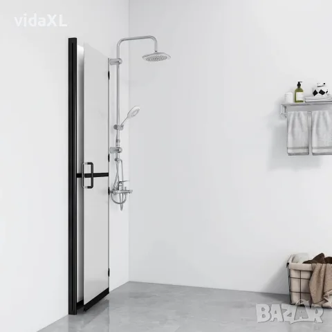 vidaXL Сгъваема стена за душ с матирано ESG стъкло, 80x190 см, снимка 3 - Душове - 56146244