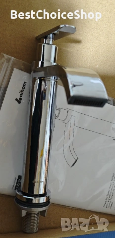 Хромиран смесител за мивка тип "водопад" за студена вода. Aihom (модел SKC35)., снимка 4 - Мивки - 54154220