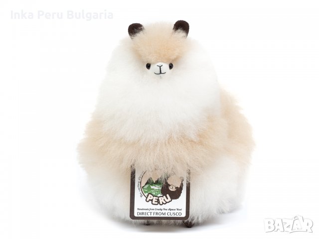  Усмихната алпака – малка, 23 см, Vanilla, снимка 3 - Плюшени играчки - 37091251