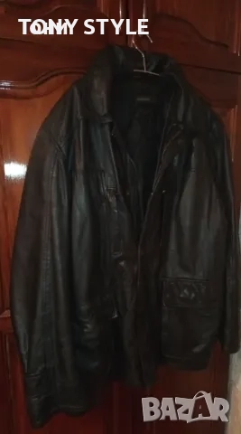 Ново Мъжко Зимно Яке Изцяло от Естествена Кожа XL, снимка 5 - Якета - 51696865