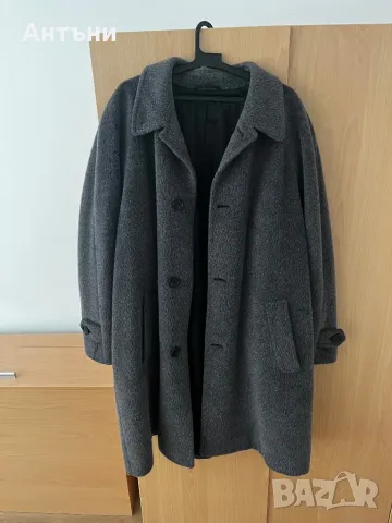 Сиво палто на Hugo Boss, снимка 3 - Палта - 48625185