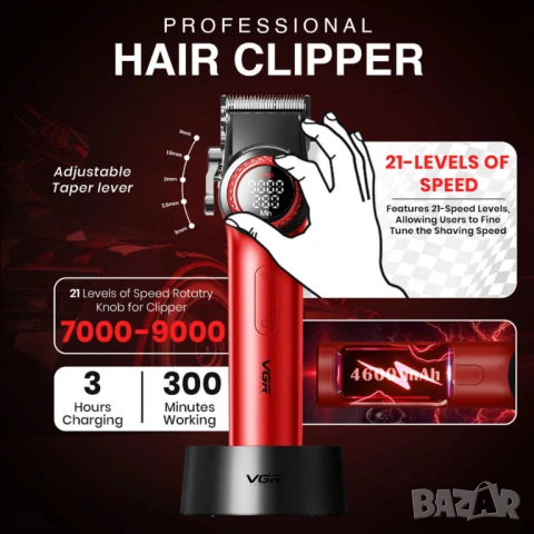 Професионален комплект за бръснене VGR V-001PRO и V-977 – максимална прецизност и мощност в едно, снимка 4 - Други - 50624274