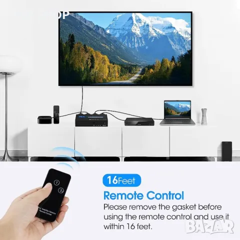 Нов HDMI превключвател за Fire Stick HDTV PS4/5 игра Конзоли компютър, снимка 3 - Друга електроника - 49458020